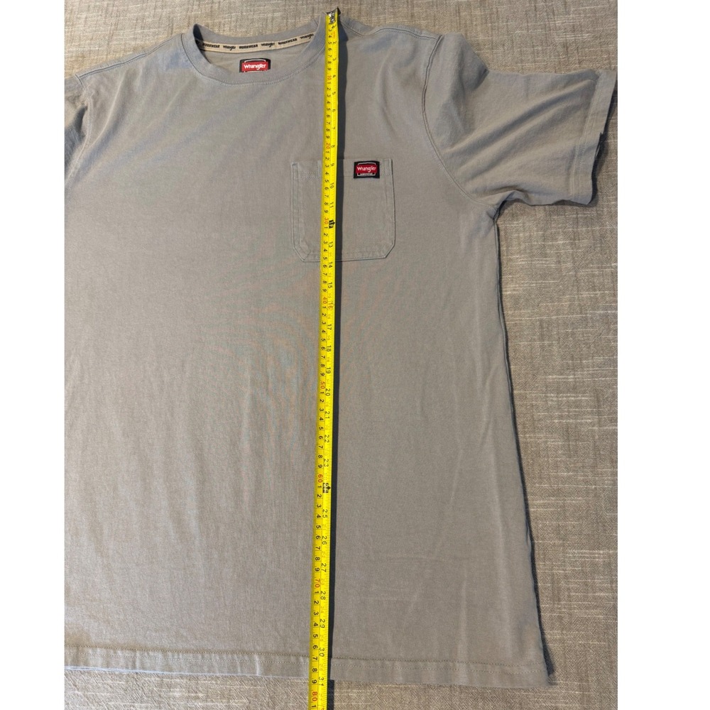 Wrangler Workwear Mens Gray Pocket T-Shirt Cotton Short Sleeve XLT WW55281 - Picture 8 of 8
